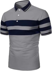 Men Polo <b>T</b>-<b>shirt</b> Personalized Pattern Embroidery Logo Contrast Solid <b>Collar</b> Design Panel Short Sleeves Polo <b>Shirts</b> - Product Image 3