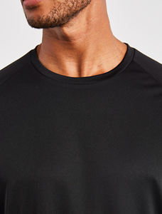 Camiseta de entrenamiento de algodón de alta elasticidad, Camiseta deportiva holgada para hombres con músculos, camiseta de gimnasio, camiseta de ajuste relajado con serigrafía - Product Image 3