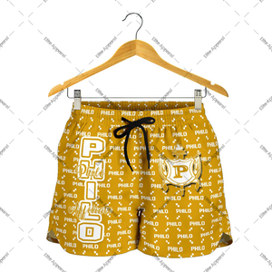 Sigma Gamma Rho Philo Affiliate Sorority Shorts personnalisés en mélange de polyester pour vêtements de sport, usage quotidien avec motif monogramme - Product Image 1