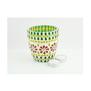 Christmas Party Tabletop Glass Candle Votive with Mosaic Finish Indoor Night Dinner Design T-<b>light</b> Holder for Home Decor - Product Image 6