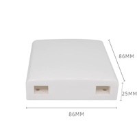Boîtier de distribution mini en fibre optique, plaque murale en plastique ABS de type 86, prise murale 2 cœurs, boîtier terminal fibre optique