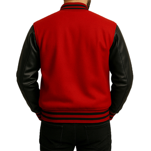 Veste universitaire de haute qualité, best-seller, vente en gros, prix bas, matière solide, teinte unie, col montant, vestes d'hiver - Product Image 6