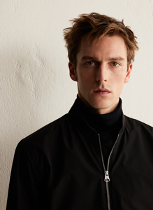 New Trendy Men's Bomber Jacket High Quality Outdoor Fabric Custom Logo Stand Collar Pocket <b>Decoration</b> Street Wear <b>Winter</b> Jacket - Product Image 3