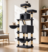 Centre de divertissement pour chats Deluxe, durable et écologique, avec poteaux en sisal, jouets suspendus et plateformes pour animaux d'intérieur
