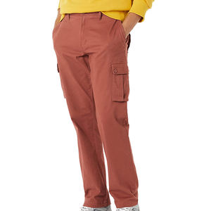 Pantalones Cargo Rectos de Lana para Hombre 2025, Pantalones Formales de Corte Regular, Cintura Media, Lavado Medio, Transpirables, Cierre con Cordón, Verano - Product Image 5