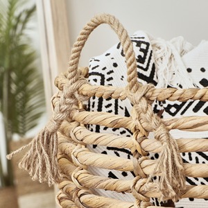 Modern Home Decorative Baskets for Storage Seagrass Water Hyacinth Jute Basket Home <b>Accessories</b> <b>Laundry</b> Bin All At Home - Product Image 4