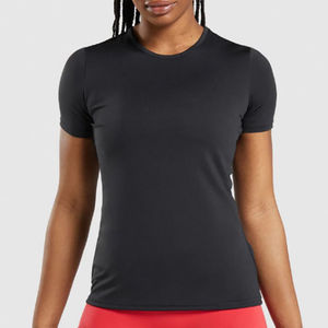 Alta calidad de gran tamaño 220 Gsm algodón peinado pesado 100% camiseta logotipo personalizado mujeres gota hombro manga corta Camisetas - Product Image 6