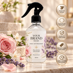 Diffuseur d'ambiance en spray à la rose, au jasmin et à la fleur de cerisier, marque privée, 300 ml |   Parfum Floral Herbal |   Fabricant OEM Espagne - Product Image 1