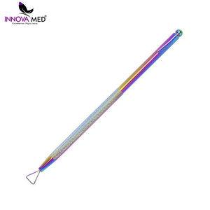 Empujador de Cutículas de Acero Inoxidable Multicolor, Herramienta Profesional para el Cuidado de las Uñas, Pedicura para Eliminar Piel Muerta INNOVAMED - Product Image 2