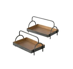 Bandeja de servicio decorativa de alambre de Metal hecha a mano de nuevo diseño con acabado recubierto de Color dorado utilizado para la decoración de la mesa de café - Product Image 4