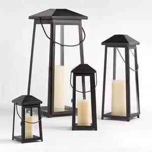 High Quality New Design Metal <b>Lantern</b> For Home Decoration For Home Hotel Table Top Decorative Usage <b>Black</b> Color <b>Lantern</b> - Product Image 3