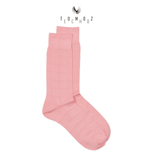 Calzini Eleganti da Uomo in Cotone Rosa Personalizzabili <span class=keywords><strong>con</strong></span> Design a Risvolto, Traspiranti, per Uso Quotidiano e Business - Product Image 2