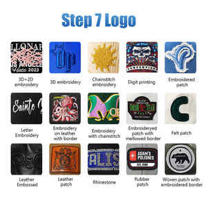 Casquette de baseball en daim à 5 panneaux avec logo de broderie 3D personnalisé de haute qualité avec logo à bord en relief et fermeture à rabat - Product Image 6