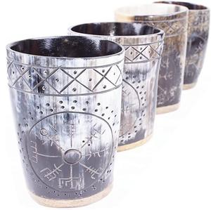 Copa de cuerno vikingo Tradicional hecha a mano Cuerno de búfalo Drinkware - Product Image 3