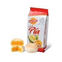 Pastel de Durian Pia, Hecho con Fruta de Durian Fresca, 100% Natural y Orgánico, Relleno de Taro de Durian, Sin Azúcar, Bajo en Carbohidratos