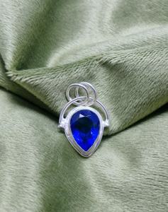 Nuevo Diseño Premium, Colgante de Plata de Ley 925 con Iolita, Piedra Azul Violeta Intenso, Claridad y Visión Interior, Joyería, Regalo, Fiesta - Product Image 1