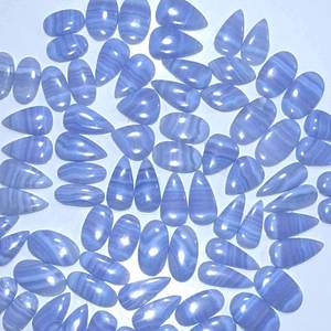 ลูกไม้อาเกตคู่พลอยสีฟ้าธรรมชาติเสื้ออัญมณีสีฟ้าลูกไม้อาเกตแบบหลวมรูปร่างผสมและขนาดพลอยคู่ Cabochon สำหรับการทำเครื่องประดับ - Product Image 3