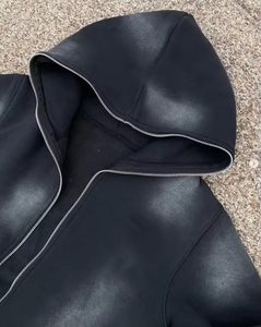 ชุดแทรคสูทลายย้อมสีแบบแอซิดวอช พร้อมโลโก้แบบกำหนดเอง ประดับด้วยคริสตัล  ผ้าหนา 420 แกรม ชุดฮู้ดดี้แบบซิป  ชุดแทรคสูทลายย้อมสีแบบแอซิดวอช - Product Image 3