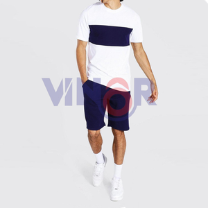 ชุดเสื้อผ้าสองชิ้นสำหรับผู้ชายเสื้อแขนสั้นแบบแห้งเร็วพร้อมกางเกงขาสั้นระบายอากาศได้ - Product Image 1