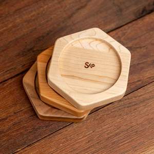 Posavasos Ecológicos de Madera Maciza para Bebidas, Posavasos de Madera Natural Hechos a Mano para Té y Café, Duraderos para Mesa y Comedor - Product Image 3