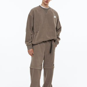 OEM Pantalon de survêtement Logo imprimé personnalisé Taille haute Pantalon décontracté en tissu Style droit Poche zippée Noir Fitness Joggers brodé - Product Image 1