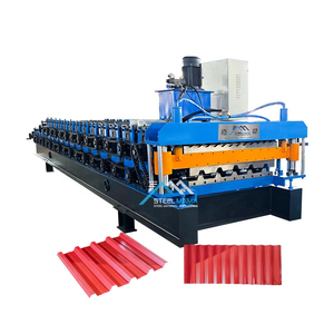 Machine populaire à double couche de l'Afrique du Sud entièrement automatique 686 trapézoïdal 762 tôle de toiture ondulée Type de tuile en acier coloré - Product Image 1