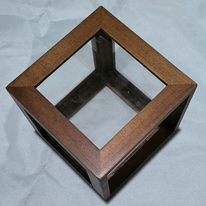 Scatola <span class=keywords><strong>da</strong></span> esposizione in vetro a 5 lati con cubo di legno con pareti trasparenti scatola di immagazzinaggio quadrata impilabile con cornice in legno di dimensioni personalizzate - Product Image 6