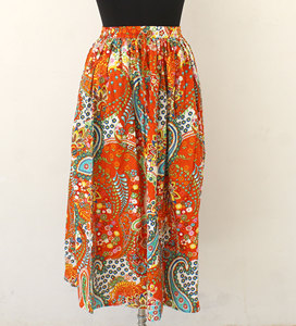 Falda de algodón con estampado de bloques, vestido para mujer, falda escalonada gitana hecha a mano, falda de playa de verano de algodón - Product Image 6