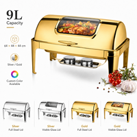 Chauffe-plats pour buffet en acier inoxydable 9L équipement de restauration pour hôtel et restaurant