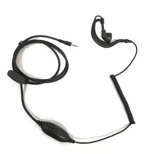 PTT Earphone Earpiece kait telinga Headset untuk Cobra 1 pin walkie talkie