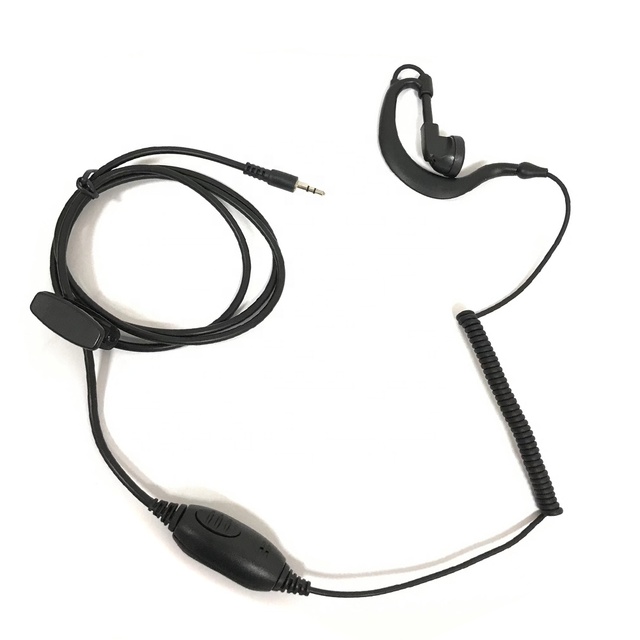 PTT EarHook Earpiece Earphone Headset for Cobra 1 Pin Walkie Talkie