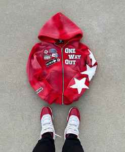 Streetwear 450gsm 100% Coton Surdimensionné Hommes Zip Up Hoodies Casual Blank Zippered Hoodie Hommes Hoodies - Product Image 4