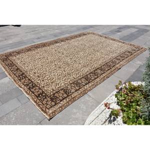 Tradicional Beige marrón 5,8X8,9 pies alfombra turca área grande patrón rectangular para el hogar sala de estar entrada cabecera-Material PP - Product Image 3