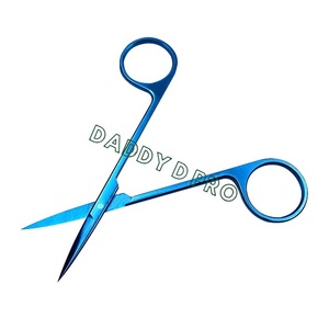 Ciseaux ophtalmiques pour iris, micro-ciseaux chirurgicaux pour les yeux, droits et courbés, instruments chirurgicaux de précision en acier inoxydable, CE ISO - Product Image 5