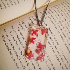 Colgante de oro rosa bohemio personalizado, colgante de flor seca de oro Forget Me Not para mujer, collar, pendiente, regalo de joyería Floral de moda - Product Image 1