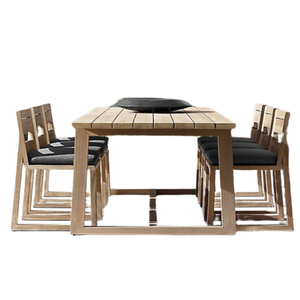 Juego de mesa de comedor de diseño americano súper cómodo con cojín de tela Juego de sillas de comedor Precio al por mayor - Product Image 2