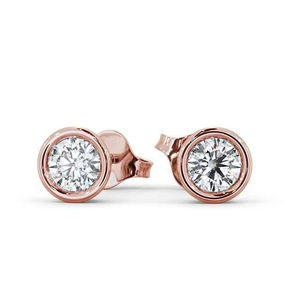 Pendiente de plata de lujo de alta calidad 1.4CTW redondo CVD Lab Grown certificado Diamante pendiente clásico 14K oro blanco sólido bisel - Product Image 2