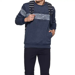 Suéter Básico de Algodón 100%, Antiencogimiento, Cuello Redondo, Estilo Holgado, Bloques de Color, Personalizado para Hombre, Otoño, con Logotipo Frontal - Product Image 2