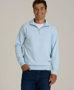 Pull à Capuche Zippé Demi-Col en Polaire 360g 100% Coton Écologique Personnalisé Respirant Uni Grande Taille pour Vente en Gros (ODM) - Product Image 1