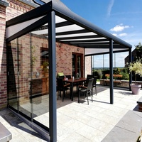 Terrasse couverte en aluminium certifiée CE pour usage résidentiel, auvent extérieur, patio, véranda
