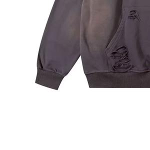 Sudadera con Capucha para Hombre, Estilo Desgastado, con Logotipo Personalizado, en Tejido French Terry - Product Image 4