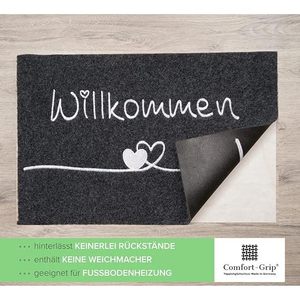 Tapis de porte et tapis antidérapant en tissu non tissé blanc 60 x 100 cm, protection antidérapante - Product Image 6