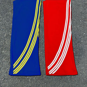 Pantalones deportivos con lavado ácido para hombre, ropa de calle con logotipo personalizado, pantalones de chándal de algodón de pierna ancha holgados de gran tamaño con diseño de tubería personalizada - Product Image 4