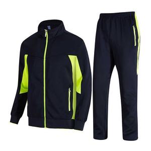 Service OEM bonne haute qualité 2025 nouvelle mode hommes imprimé deux pièces Fitness sport décontracté ensemble fermeture éclair complète survêtements en vente - Product Image 3