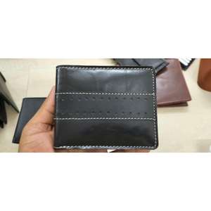 Brown <b>Colour</b> Real Cow Buffalo Hide Leather Fashion Open Closure Customised Mens Wallet Premium Quality Pocket Made in India - Product Image 3