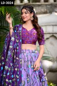 Trendy Women Latest Collection of Indian Ethnic Clothing Heavy Butter Silk with <b>Mirror</b> Work Navratri Lehenga Choli for Women - Product Image 6