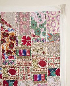 พรมแขวนผนังสไตล์โบฮีเมียนทำด้วยมือผ้าฝ้ายที่ทันสมัยสำหรับตกแต่งบ้านงานเลี้ยงสไตล์อินเดียผ้าม่านตกแต่งห้อง - Product Image 4