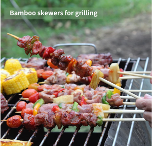 Brochettes en bambou jetables de 10 pouces-lisses, durables et de qualité alimentaire - Product Image 3