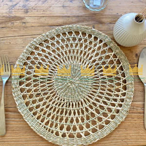 Handmade Natural Seagrass Tablemat <b>Placemat</b> Handmade Straw <b>Placemats</b> Dining Table Decor and Coasters - Product Image 4