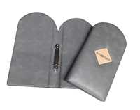 Porte-menu en cuir PU de qualité supérieure, format A4, durable, pour restaurant, bar, avec plaque de logo personnalisée nickelée, hôtels